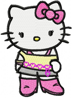 Hello Kitty Forever Young machine embroidery design