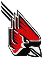 Ball State Cardinals football logo embroidery design