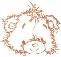 Teddybär-Lächeln, kostenloses Maschinenstickdesign