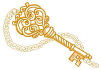 Vintage key 2 embroidery design