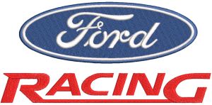 Ford racing logo embroidery design