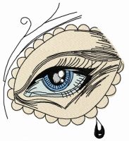 Girls's tears 3 embroidery design