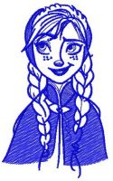 Anna sketch 2 embroidery design