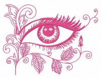 Fancy eye embroidery design