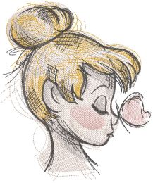 Tinkerbell vibe embroidery design