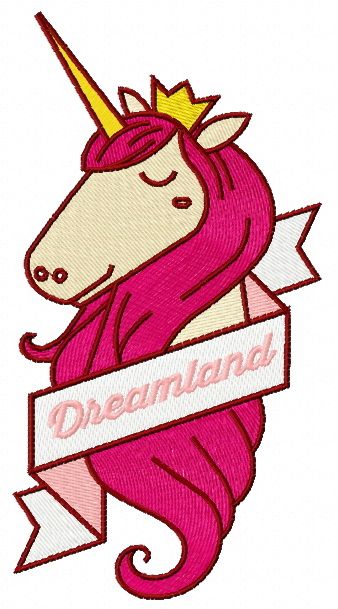 Unicorn from Dreamland 2 machine embroidery design