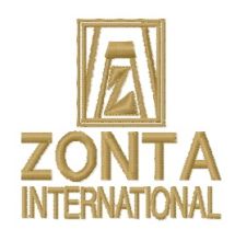 Zonta International logo embroidery design