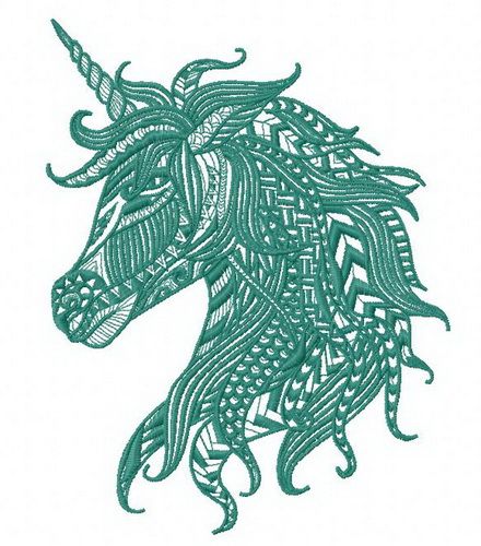 Mosaic unicorn 2 machine embroidery design