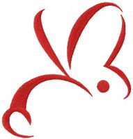 Bunny symbol free embroidery design