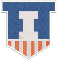 Illinois Fighting Illini Victory Shield embroidery design
