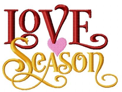 Love season machine embroidery design