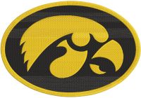 Iowa Hawkeyes Secondary Oval Logo embroidery design