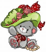 Fashion teddy bear 2 embroidery design