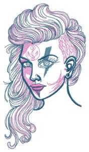 Marine witch 3 embroidery design