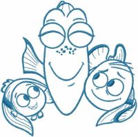 Nemo Marlin Dory 3 embroidery design