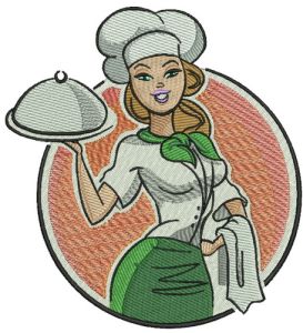 Waiter embroidery design