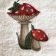 Amanita mushroom embroidery design