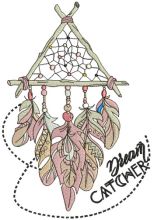 Rustic Feather Dreamcatcher embroidery design