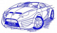 Sport car 5 embroidery design