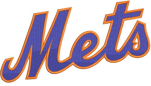 New York Mets black alternate jersey logo embroidery design