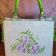 Embroidered small bag with Don't forget flowers machine embroidery design