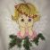 Cute angel embroidery design