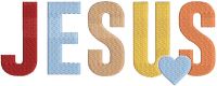 Jesus love embroidery design