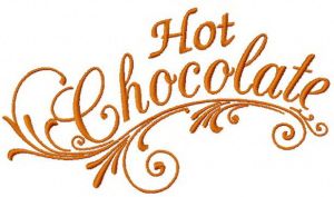 Hot chocolate embroidery design