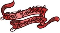 Ribbon red velvet forever 2 embroidery design
