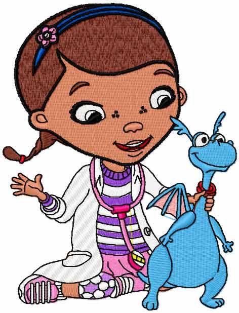 Doc McStuffins and Stuffy embroidery design 2