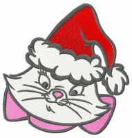 Mary in Santa hat embroidery design