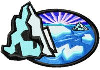 Iceberg embroidery design