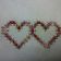 Two flower hearts free embroidery design