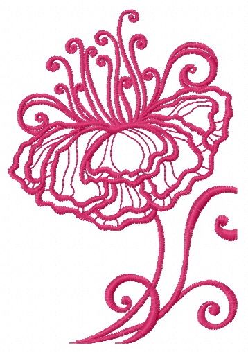 Fragile flower 8 machine embroidery design      