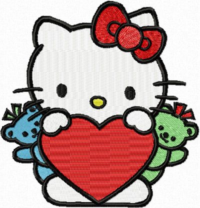 Hello Kitty Great Holiday machine embroidery design