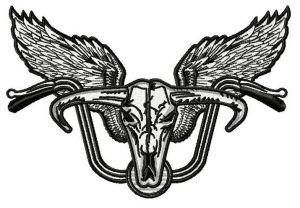 Biker's wings 3 embroidery design