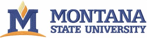 Montana state university logo embroidery design