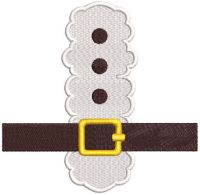 Santa belt and buttons free embroidery design