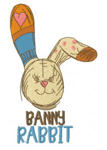 Banny rabbit 5 embroidery design