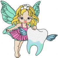 Tooth fairy 4 embroidery design