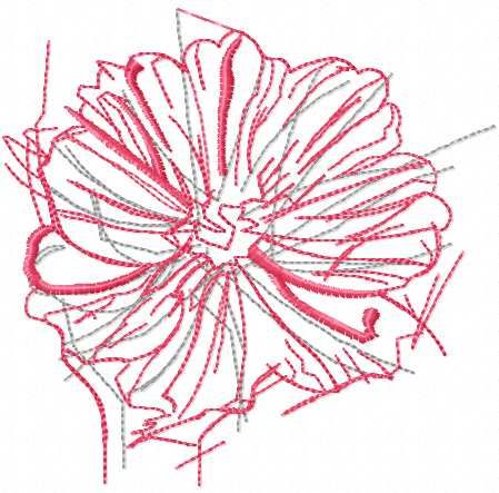 Flower sketch free embroidery design