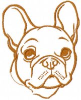 Bulldog sketch free embroidery design