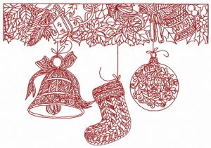 Christmas decorations 6 embroidery design