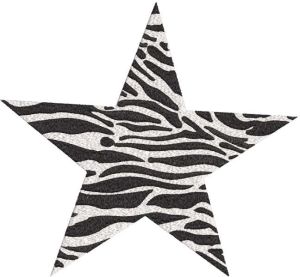 Star zebra embroidery design