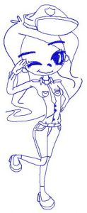 COP girl 3 embroidery design