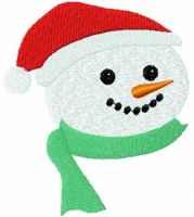 Snowman free embroidery design 2