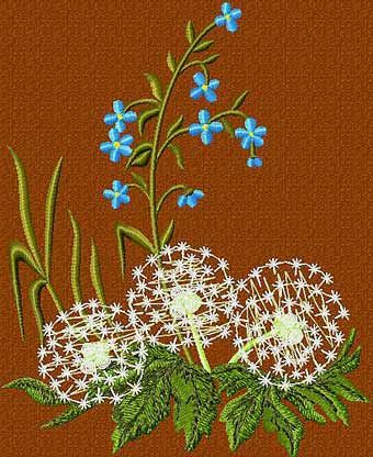 Dandelions machine embroidery design