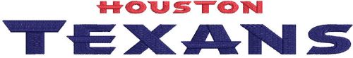 Houston texans wordmark logo embroidery design