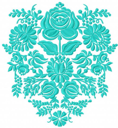 Big flower decoration free embroidery design