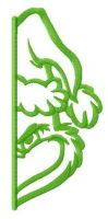 Grinch is hiding embroidery design
